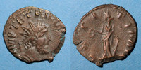 RÖMISCHE KAISERZEIT Frappes barbares (vers 270-275). Antoninien. R/: la Joie debout