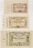 FRANZÖSISCHE NOTSCHEINE 10 francs Lens (62). Decrombecque (raffineur). Lot de 3 billets, 1, 5 et 15.10.1870, non émis -