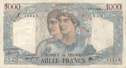 BANKNOTEN DER BANQUE DE FRANCE 1000 francs Banque de France. Billet. Minerve et Hercule, -