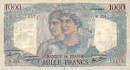 BANKNOTEN DER BANQUE DE FRANCE 1000 francs Banque de France. Billet. Minerve et Hercule, -