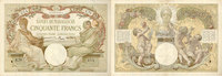 EHEMALIGE FRANZÖSISCHE KOLONIEN 50 francs Madagascar. Billet. type 1926, n. d. -