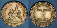 FRANZÖSISCHE MODERNE MÜNZEN 2 francs 3e république (1870-1940). Chambre de commerce -