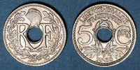 FRANZÖSISCHE MODERNE MÜNZEN 5 centimes 3e république (1870-1940). Lindauer, petit module -