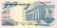 ANDERE AUSLÄNDISCHE SCHEINE Vietnam du Sud. Banque Nationale du Vietnam. 100 dong -