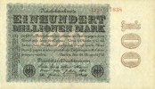 DEUTSCHLAND mark Allemagne. Billet. 100 millions de Série D -