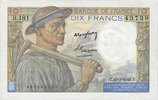 BANKNOTEN DER BANQUE DE FRANCE 10 francs Banque de France. Billet. mineur, -