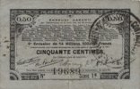 FRANZÖSISCHE NOTSCHEINE 50 centimes Pas de Calais, Somme et Nord, Groupement de 70 communes. Billet. série 1E -