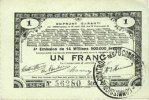 FRANZÖSISCHE NOTSCHEINE 1 franc Pas de Calais, Somme et Nord, Groupement de 70 communes. Billet. série 2F -