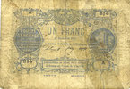 FRANZÖSISCHE NOTSCHEINE 1 franc Paris (75). Société Générale. Billet. 18.11.1871, série A -