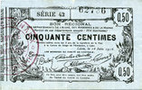 FRANZÖSISCHE NOTSCHEINE Aisne, Ardennes et Marne - Bon régional. Laon. Billet. 50 cmes 16.6.1916, série 42 -