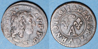 ANDERE FEUDALE MÜNZEN Principauté de Dombes. Gaston d'Orléans (1627-50), denier tournois 1651
