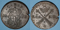 EUROPA Suède. Charles XI (1660-1697). 1 öre (S.M.) 1676. Avesta