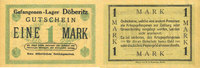 DEUTSCHLAND - KRIEGSGEFANGENENLAGER (1914-1918) 1 mark Allemagne. Döberitz. Gefangenenlager. Billet. n.d. -