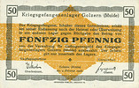 DEUTSCHLAND - KRIEGSGEFANGENENLAGER (1914-1918) 50 pf Allemagne. Golzern. Kriegsgefangenenlager. Billet. -