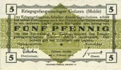 DEUTSCHLAND - KRIEGSGEFANGENENLAGER (1914-1918) 5 pf Allemagne. Golzern. Kriegsgefangenenlager. Billet. -