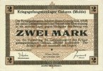 DEUTSCHLAND - KRIEGSGEFANGENENLAGER (1914-1918) 2 mark Allemagne. Golzern. Kriegsgefangenenlager. Billet. 1.2.1916, sans cachet -