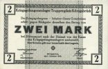DEUTSCHLAND - KRIEGSGEFANGENENLAGER (1914-1918) 2 mark Allemagne. Königsbrück. Kriegsgefangenenlager - Truppenplatz Königsbrück. Billet. -