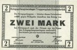 DEUTSCHLAND - KRIEGSGEFANGENENLAGER (1914-1918) 2 mark Allemagne. Königsbrück. Kriegsgefangenenlager - Truppenplatz Königsbrück. Billet. -