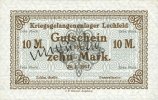 GERMANY - WAR PRISON CAMPS (1914-1918) Allemagne. Lechfeld. Kriegsgefangenenlager. Billet. 10 mark 25.1.1917 Foto