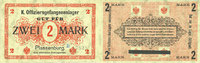 DEUTSCHLAND - KRIEGSGEFANGENENLAGER (1914-1918) 2 mark Plassenburg. Offizier- Gefangenenlager. Billet. série D -