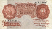 ANDERE AUSLÄNDISCHE SCHEINE 10 shillings Grande Bretagne. -