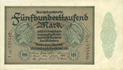 DEUTSCHLAND 500 000 mark Allemagne. Billet. Série AB -