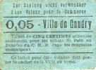 FRANZÖSISCHE NOTSCHEINE 5 centimes Caudry (59). Ville. Billet. -