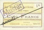 FRANZÖSISCHE NOTSCHEINE 5 francs Courrières (62). Compagnie des Mines. Billet. du 1.3.1915, série EU -