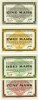 DEUTSCHLAND - KRIEGSGEFANGENENLAGER (1914-1918) 1 mark Zwickau. Kriegsgefangenenlager. Série de 4 billets. 2 mark, 3 mark, 5 mark -