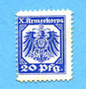 DEUTSCHLAND - KRIEGSGEFANGENENLAGER (1914-1918) 20 pf Hannovre. X. Armeekorps. Scheckmarken. Billet. -