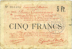 FRANZÖSISCHE NOTSCHEINE 5 francs Douai et Région de Carvin (59). Billet. 22.5.1916, 4e série D -