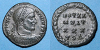 RÖMISCHE KAISERZEIT Constantin I (307-337). Follis. Thessalonique, 4e officine, 318-319. R/: VOT.XX.