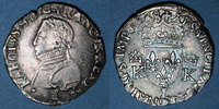 FRANZÖSISCHE KÖNIGLICHE MÜNZEN Charles IX (1560-1574). Monnayage en son nom. Teston, 3e type, 1568L. Bayonne