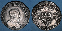 FRANZÖSISCHE KÖNIGLICHE MÜNZEN Charles IX (1560-1574). Monnayage au nom de Henri II. Teston du Dauphiné 1561Z.