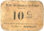 FRANZÖSISCHE NOTSCHEINE 10 centimes Fresnoy-le-Grand (02). Ville. Billet. -