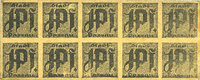 DEUTSCHLAND - NOTGELDSCHEINE (1914-1923) K -Z 1 pf Passau, Stadt, billets, 10 x n. d. Carton jaune-gris -