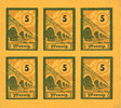 DEUTSCHLAND - NOTGELDSCHEINE (1914-1923) K -Z 5 pf Salzburghofen, Gemeinde, billets, 6 x -