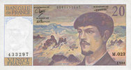 BANKNOTEN DER BANQUE DE FRANCE 20 francs Banque de France. Billet. Debussy, -