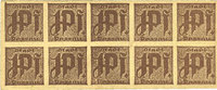 DEUTSCHLAND - NOTGELDSCHEINE (1914-1923) K -Z 1 pf Passau, Stadt, billets, 10 x n. d. Carton jaune-gris -