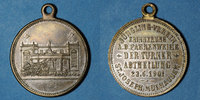 ELSAß Alsace. Mulhouse. Cercle St Joseph. Bénédiction du drapeau. 1901. Médaille en la