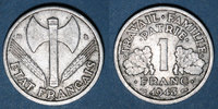 FRANZÖSISCHE MODERNE MÜNZEN Etat Français (1940-1944), 1 franc 1943B
