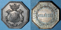 ELSAß Alsace. Mulhouse. Comptoir d'Escompte. 1854. Jeton de présence en argent