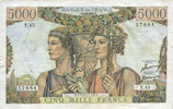 BANKNOTEN DER BANQUE DE FRANCE 5000 francs Banque de France. Billet. Terre et Mer, -