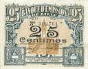 FRANZÖSISCHE NOTSCHEINE Lille (59). Banque d'Emission. Billet. 25 cmes mai 1915 -