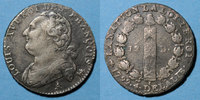 FRANZÖSISCHE MODERNE MÜNZEN Constitution (1791-1792). 12 deniers 1792A, an 4. Type FRANCOIS. Léopard à dro