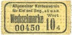 DEUTSCHLAND - NOTGELDSCHEINE (1914-1923) K -Z 10 pfennig Kiel. Allgemeiner Konsumverein für Kiel und Umg. e.G.m.b.H. Billet. -