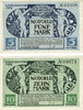 DEUTSCHLAND - NOTGELDSCHEINE (1914-1923) K -Z 5 mark Kitzingen. Stadt. Billets. 10 mark Annulation par perforation -