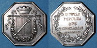 ELSAß Alsace. Colmar. Conseil Municipal de 1821. Jeton octogonal en argent. Gravé par