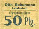 DEUTSCHLAND - NOTGELDSCHEINE (1914-1923) K -Z 50 pf Landeshut (Kamienna Gora, Pologne), O. Schumann, billet -