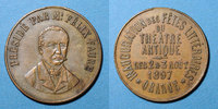 MEDAILLEN Orange. Inauguration des fêts littéraires du théâtre antique. Médaille en cuivre -